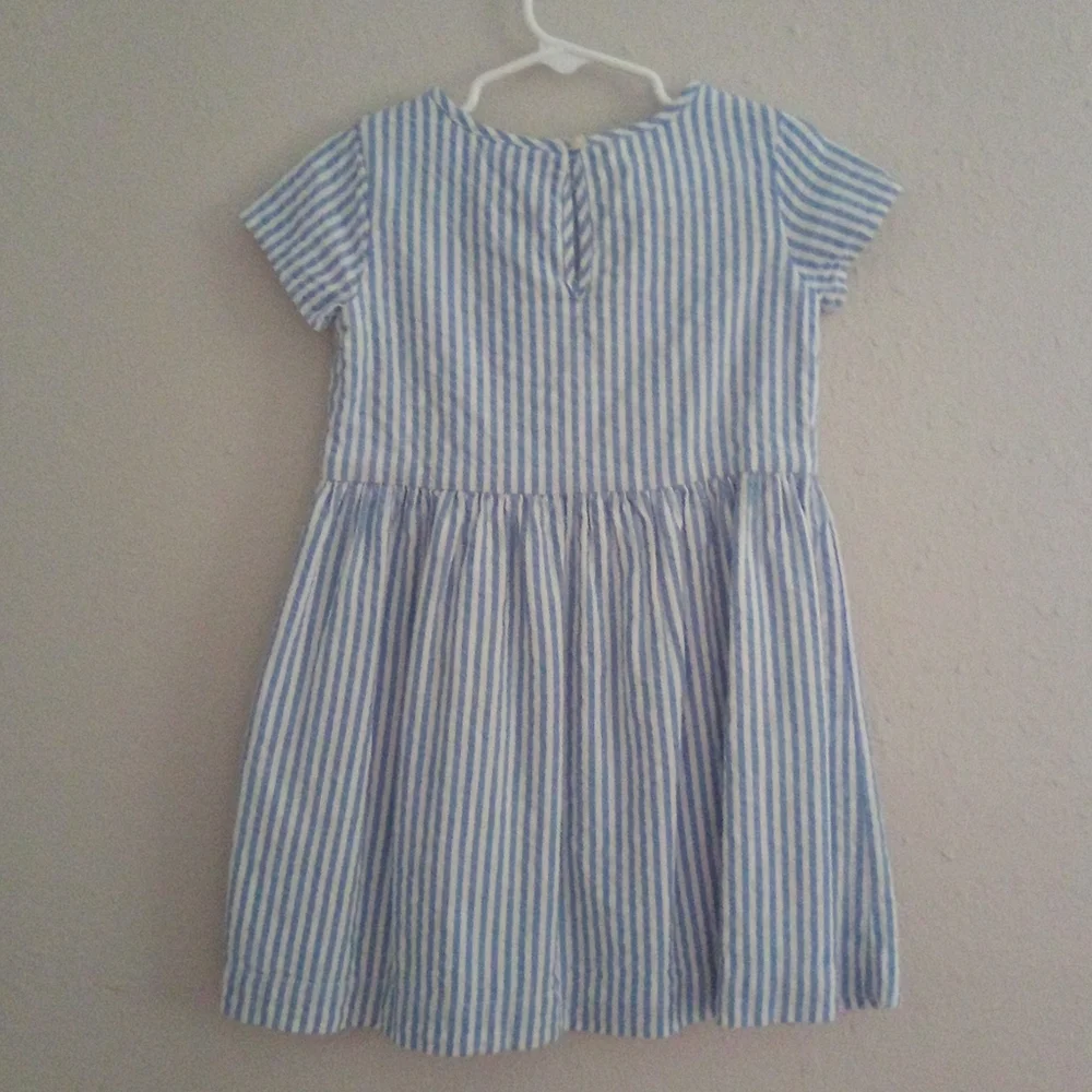 GAP Girls Green Floral Dress & Blue Striped Dress